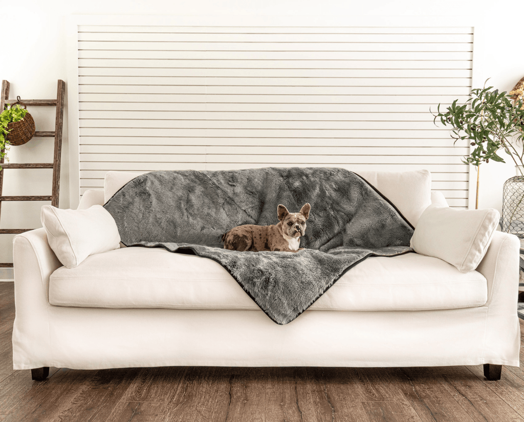 PupProtector™ Summer Short Fur Waterproof Throw Blanket - Charcoal Grey