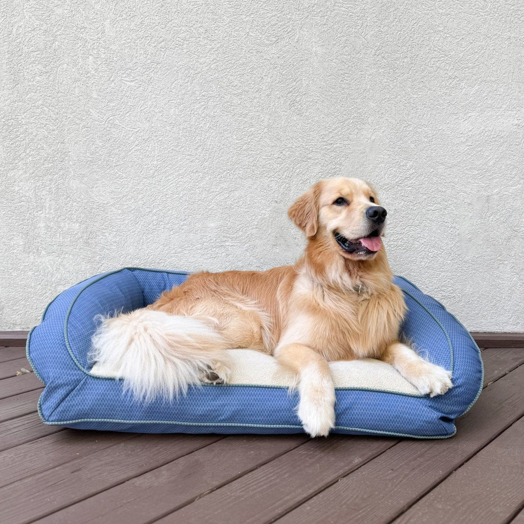 GreenDog Bolster Bed- Checkered Wave