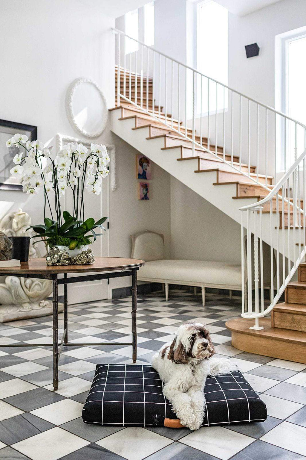 Black Grid | Luxury Dog Bed or Bed Cover