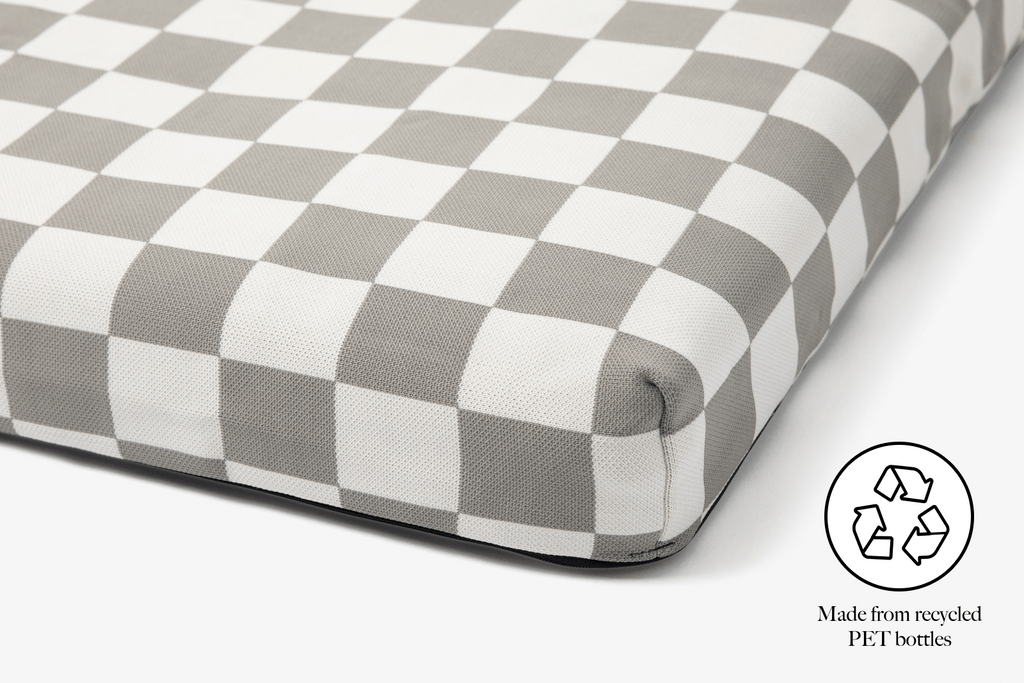 Gray Checker | Dog Bed or Bed Cover