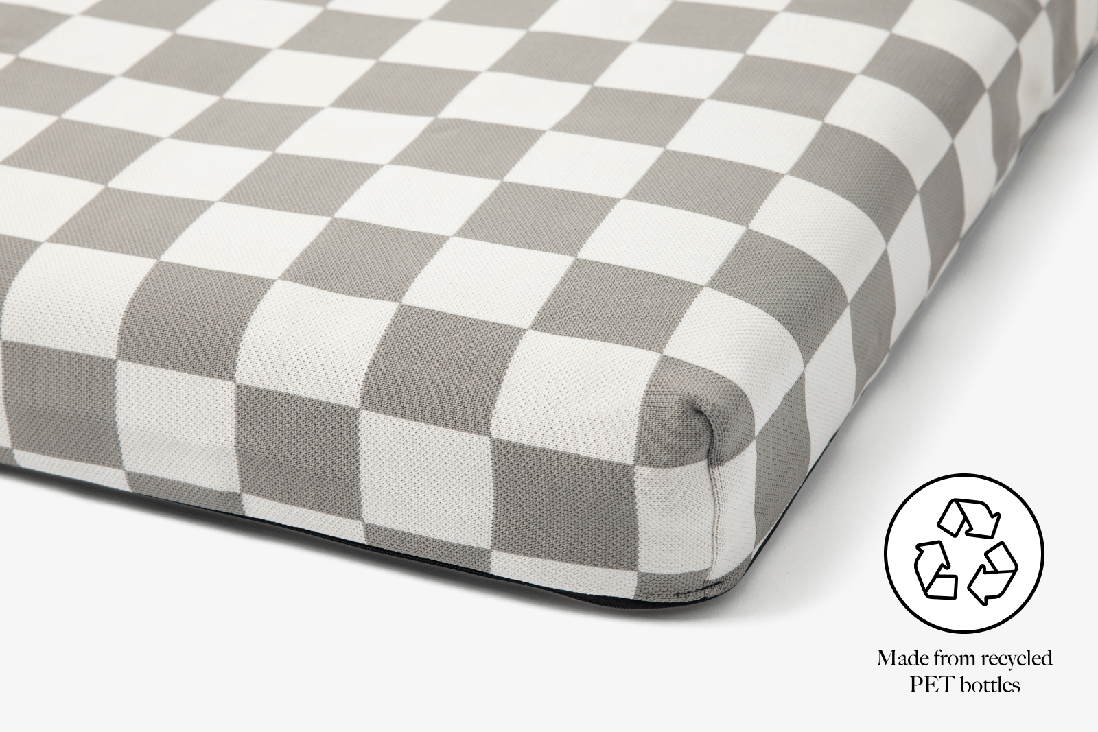 Gray Checker | Dog Bed or Bed Cover