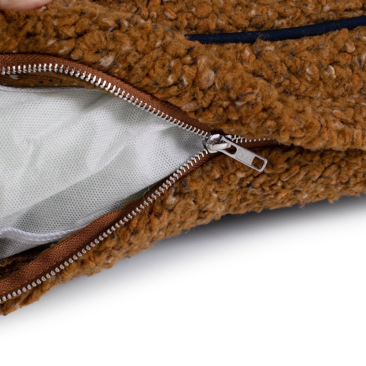 Shinola Brand Stripe Berber Napper Dog Bed