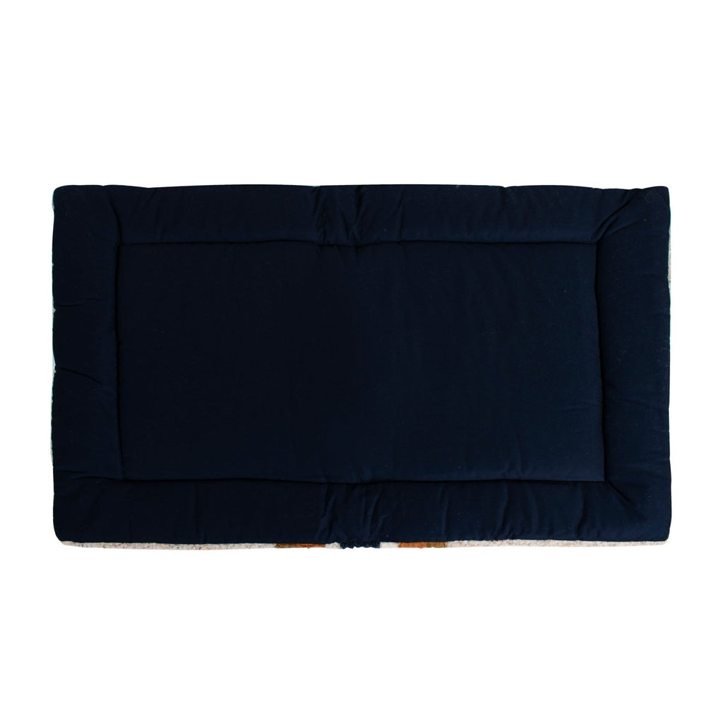 Shinola Brand Stripe Comfort Cushion Berber Dog Bed Oatmeal