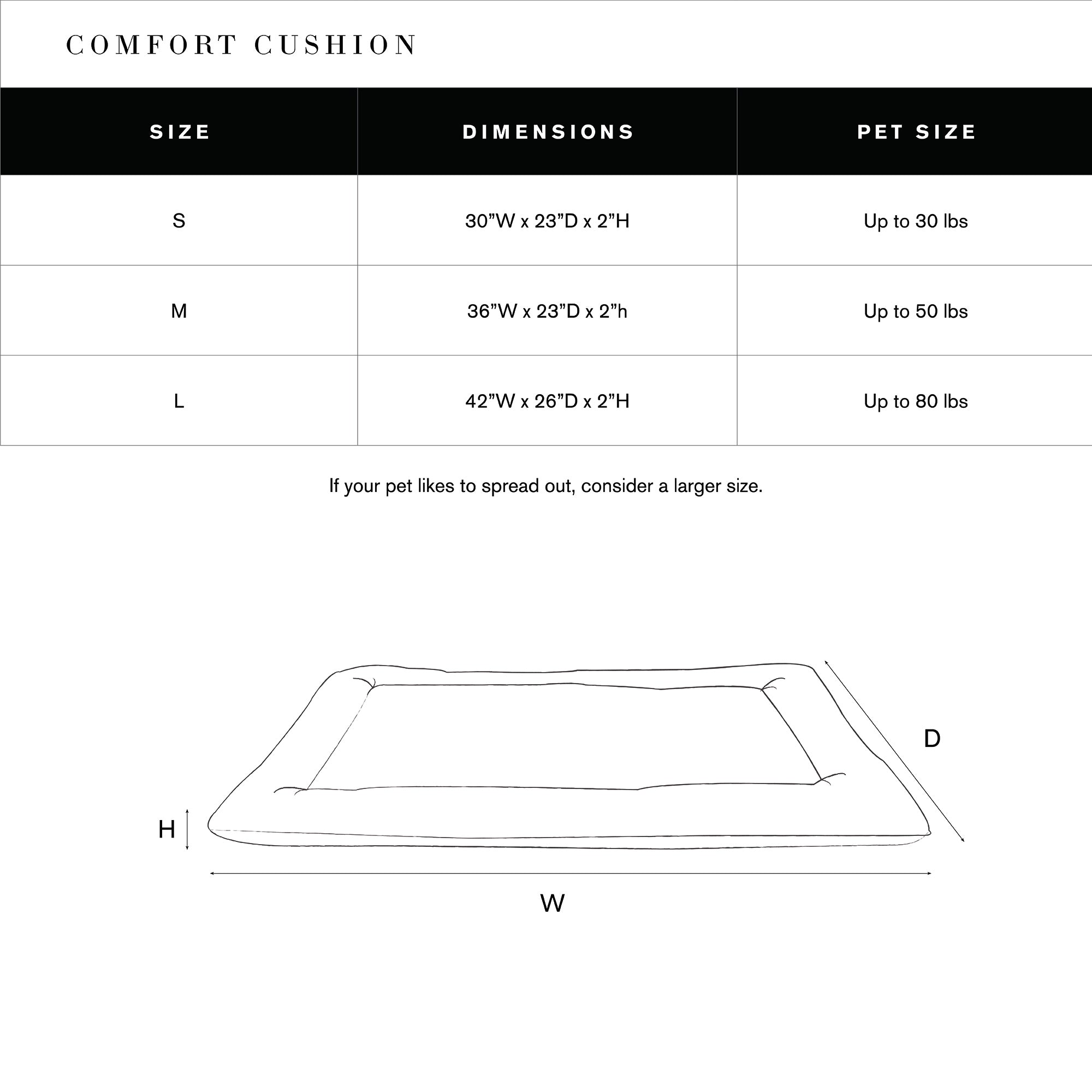 Shinola Brand Stripe Comfort Cushion Berber Dog Bed Oatmeal